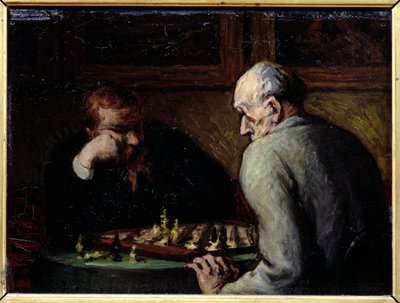 The Chess Players, c.1863-67 by Honoré Daumier